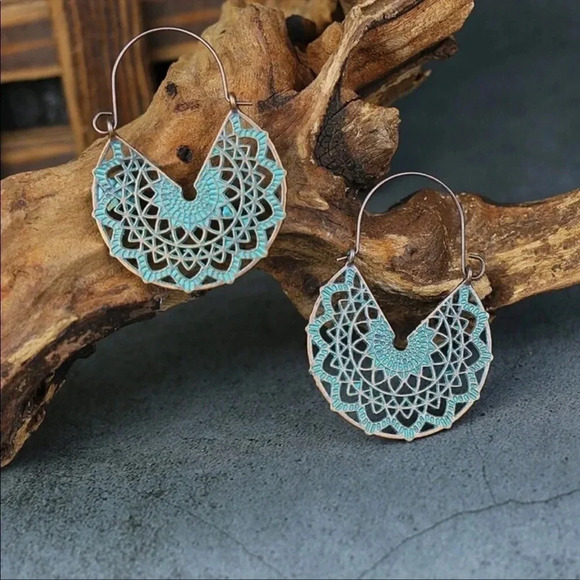 🎉Host pick🎉Boho turquoise earrings - Picture 2 of 4
